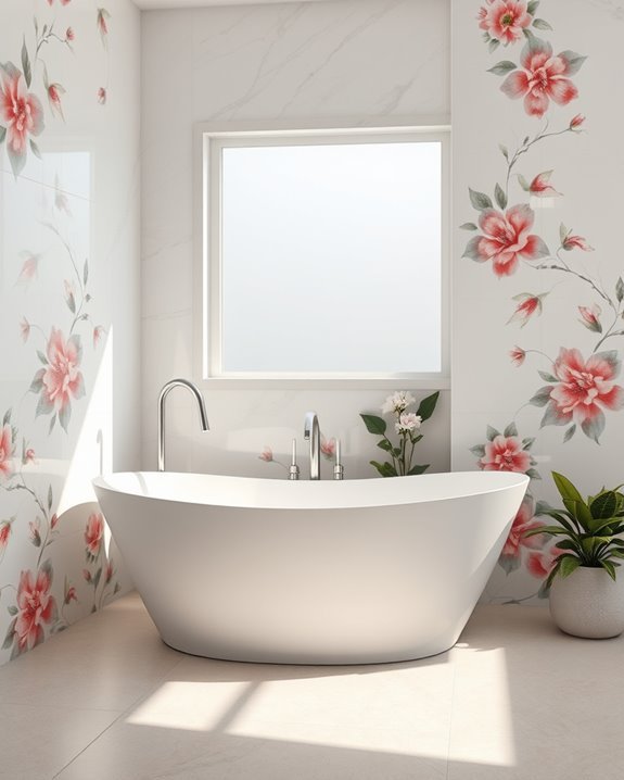 floral tile design elegance