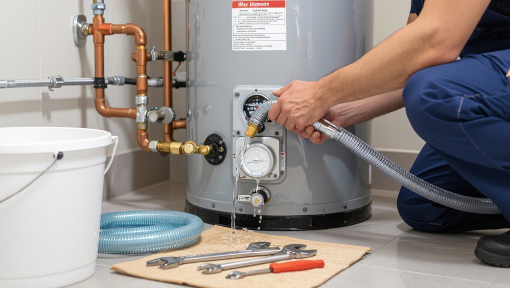 flushing gas water heater