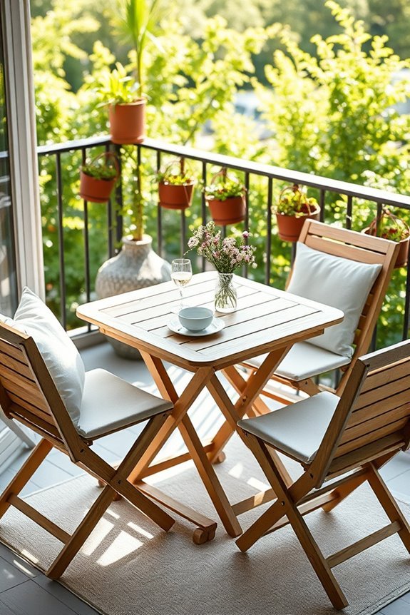 folding table outdoor dining
