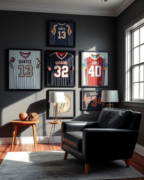 framed sports jersey decor