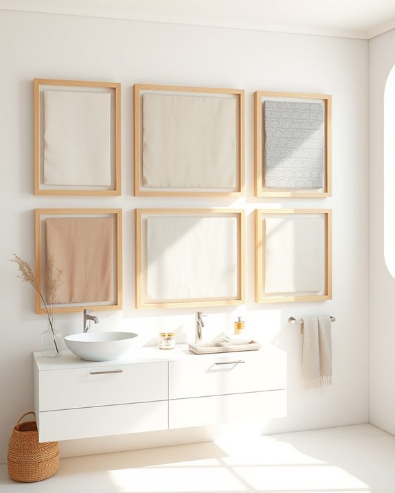 framed textile gallery decor