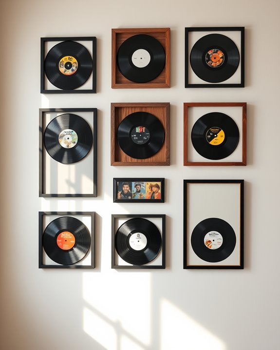 framed vinyl record art