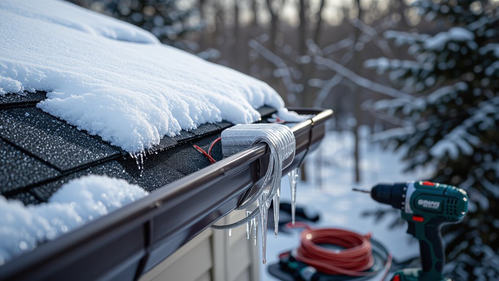 frozen downspouts cause damage