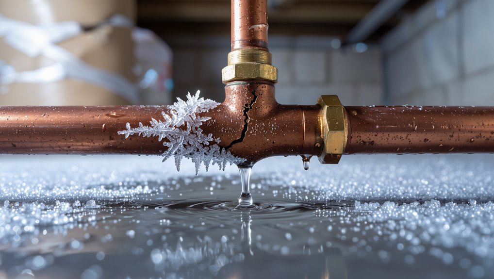 frozen or aging pipe failure