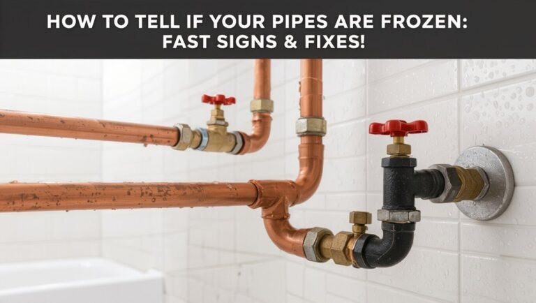 frozen pipes warning signs