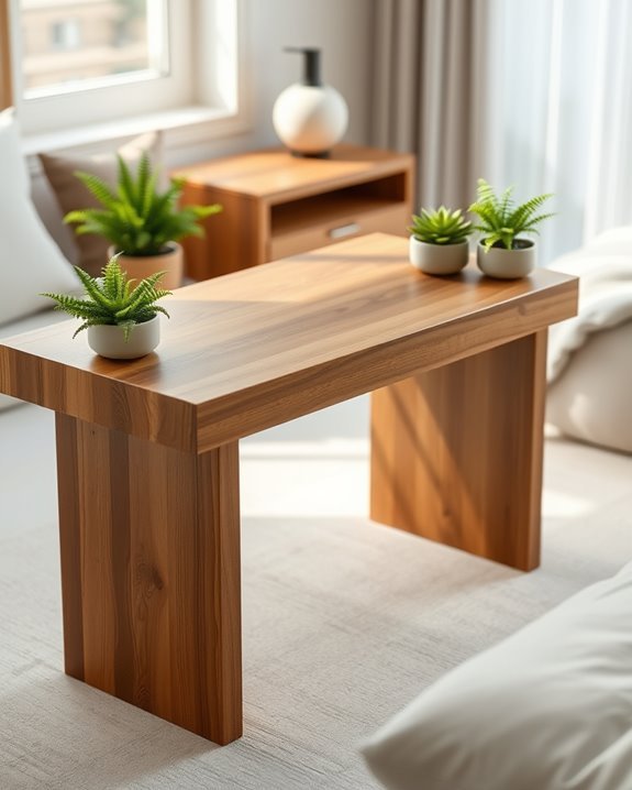 functional furniture with greenery