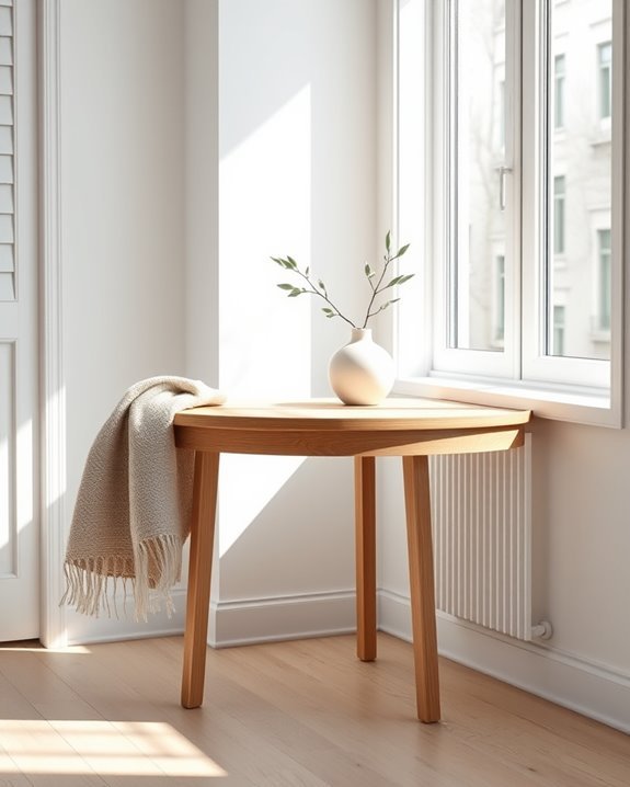 functional minimalist corner table