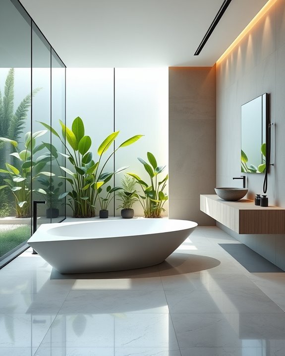 futuristic minimalist bathroom design