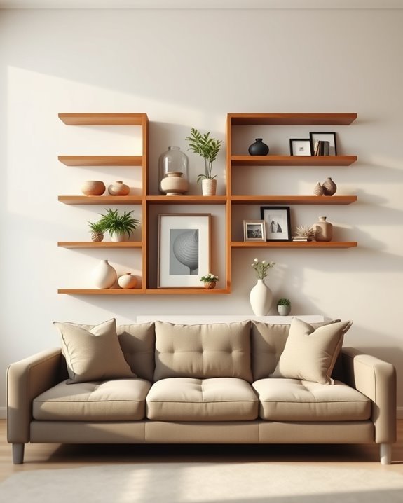 gallery wall shelf display