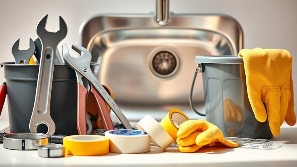 gather tools for plumbing