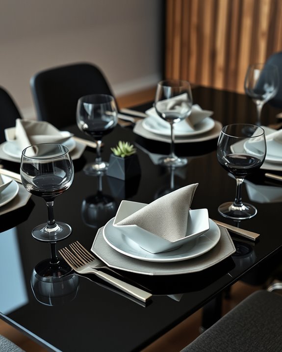 geometric modern dining elegance
