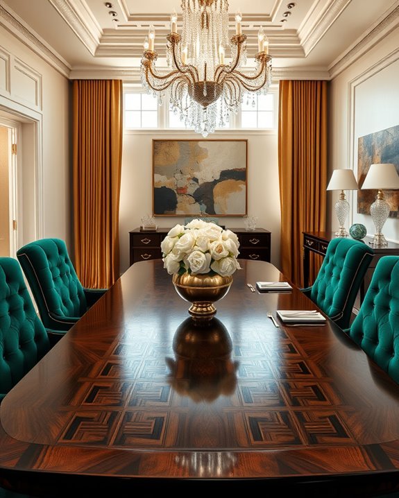 glamorous art deco dining