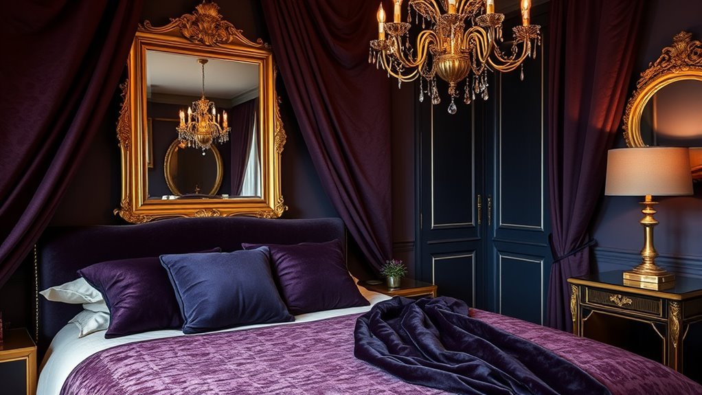 glamorous gold accent bedrooms