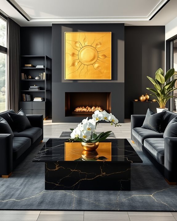glamorous gold and black