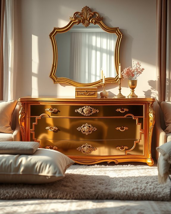 glamorous gold dresser styles