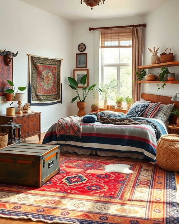 global inspired eclectic bedroom decor