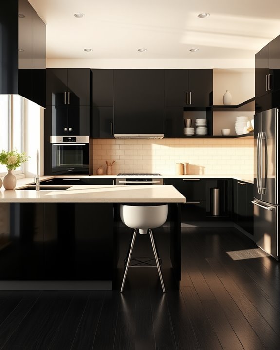 glossy elegance enhances kitchens