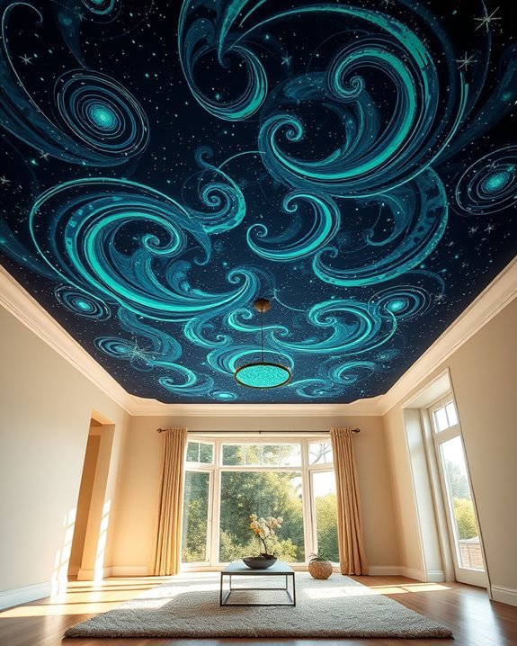 glow in the dark ceiling art