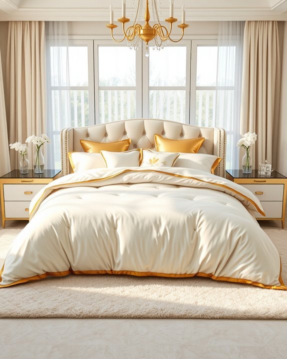gold edged bedding elegance
