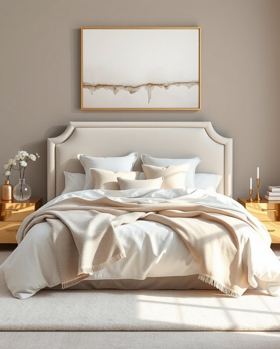 golden luxury bedroom design