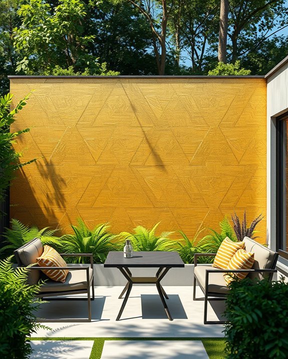 golden tape outdoor decor