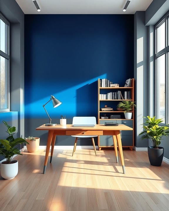 graphite blue ombre wallpaper