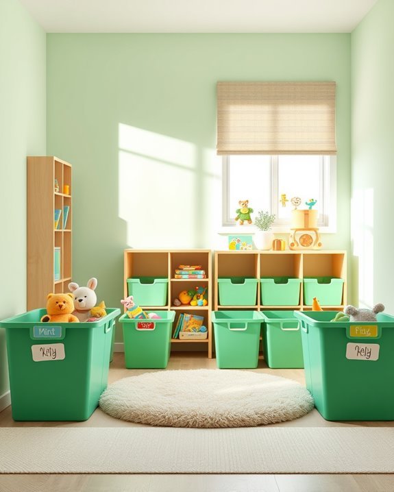 green toy organization system