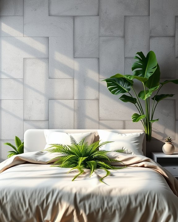 greenery softens concrete spaces