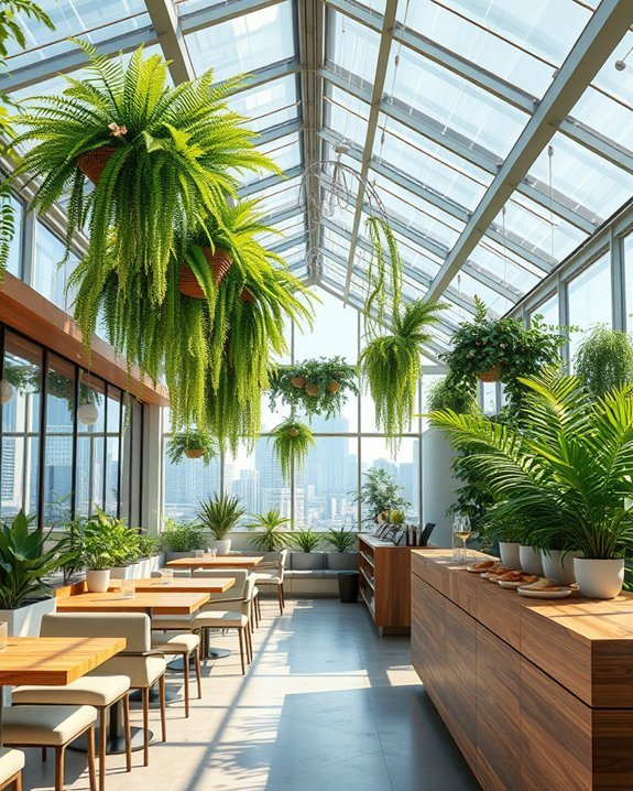 greenhouse cafe roof design