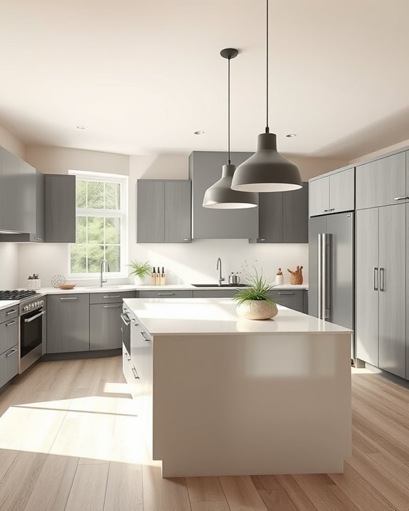 grey fixtures elevate cream