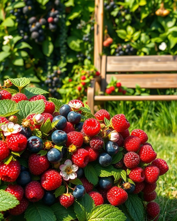 growing berries in backyard