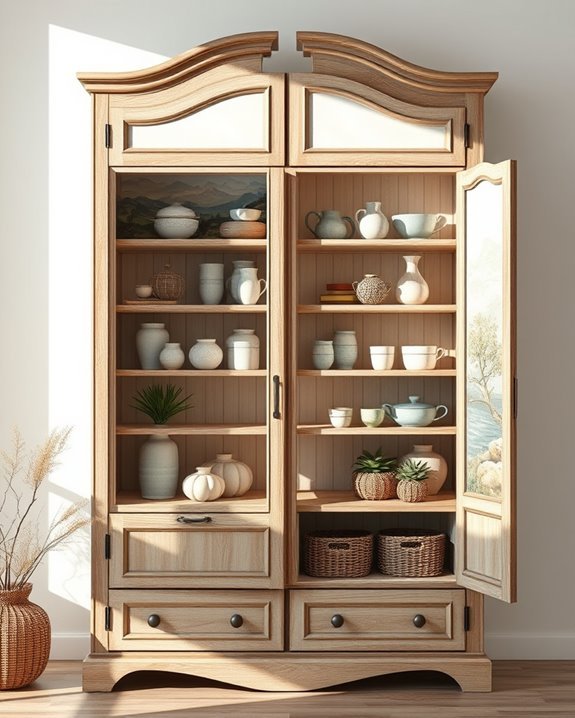 hand painted personalized hutch scenes
