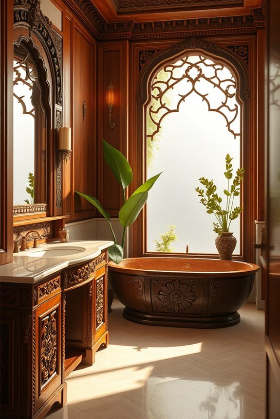 handcrafted wooden bathroom elegance