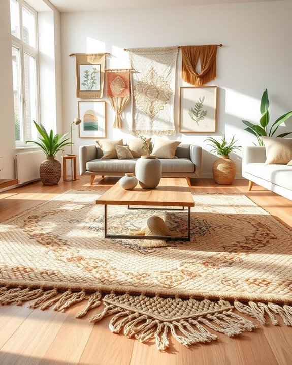 handwoven rugs as art