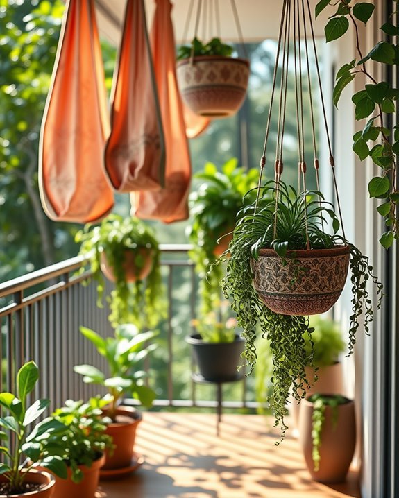 hanging cloth planters garden