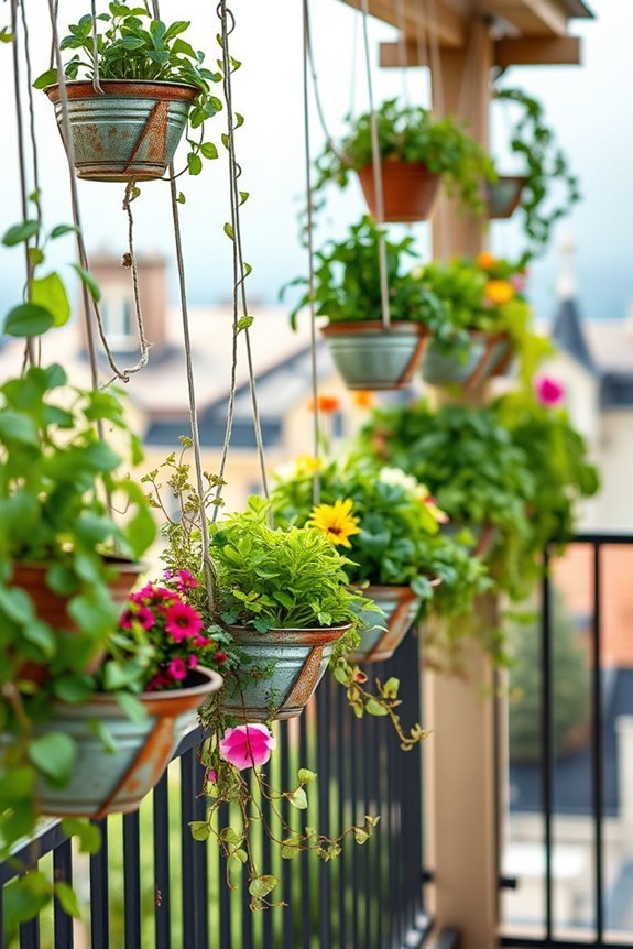 hanging gutter garden project