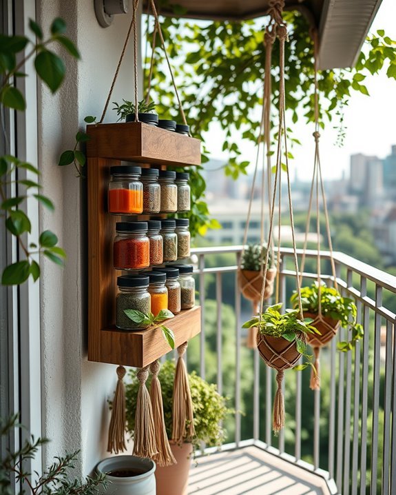 hanging herb garden organizer