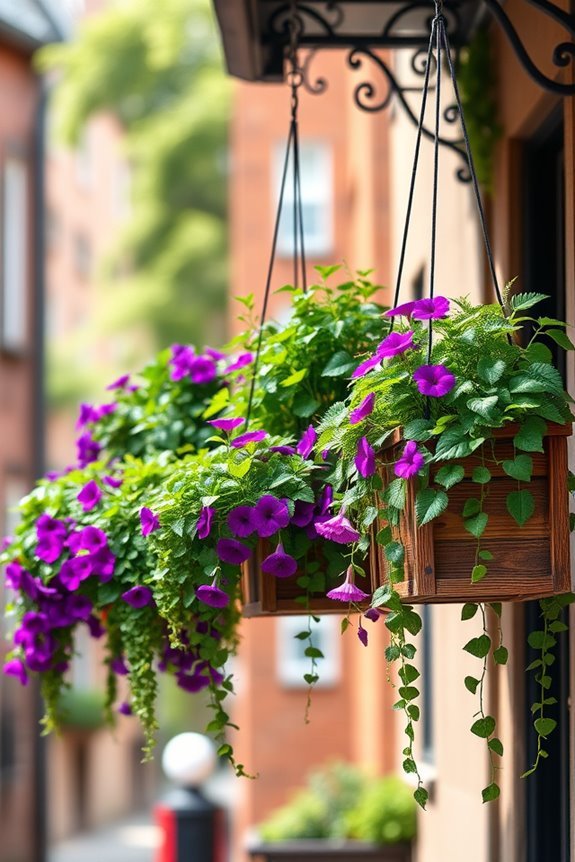 hanging window boxes beautify balconies