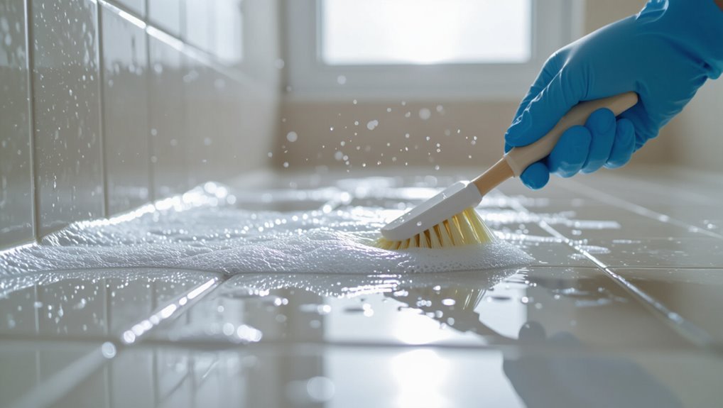 hydrogen peroxide cleans grout