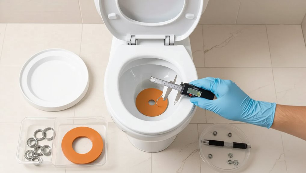 identify toilet flapper size