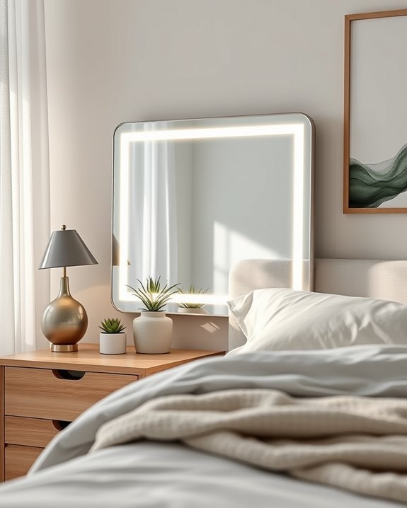 illuminated mirrors for convenience