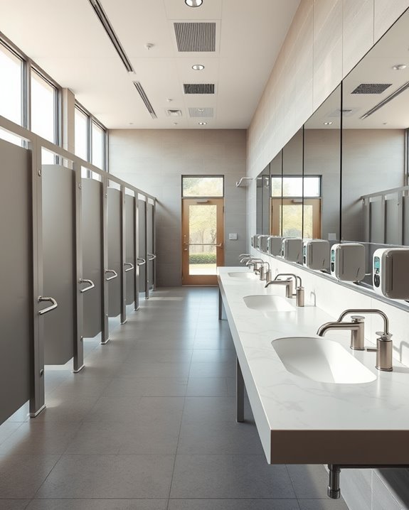 inclusive commercial bathroom design