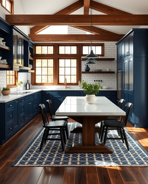 indigo blue and brown