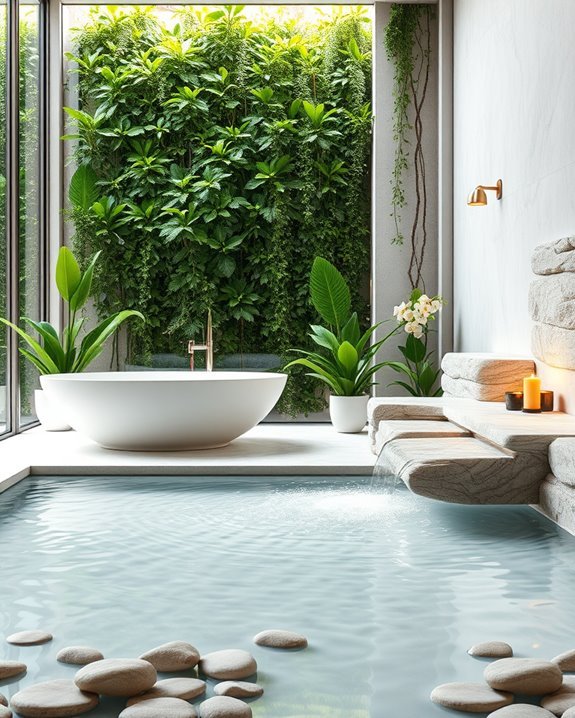 indoor waterfall koi pond