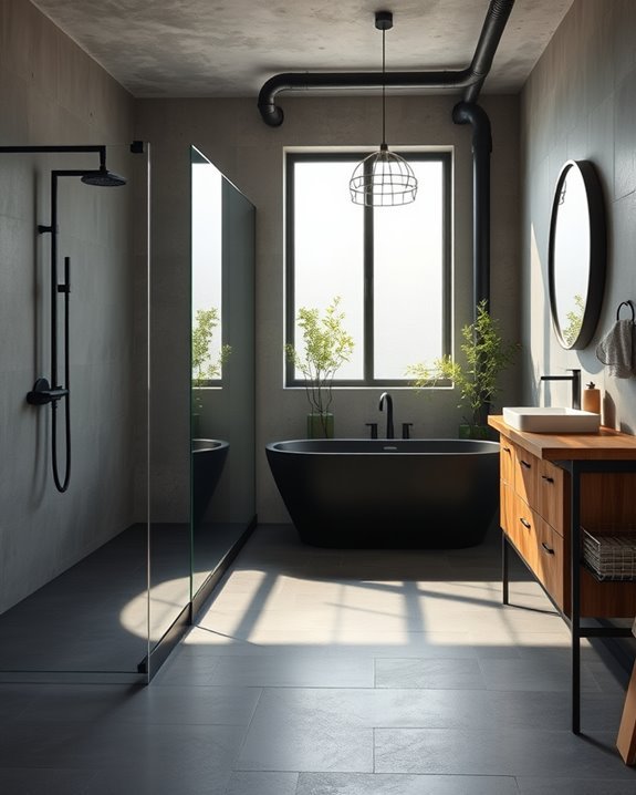 industrial bathroom design elements
