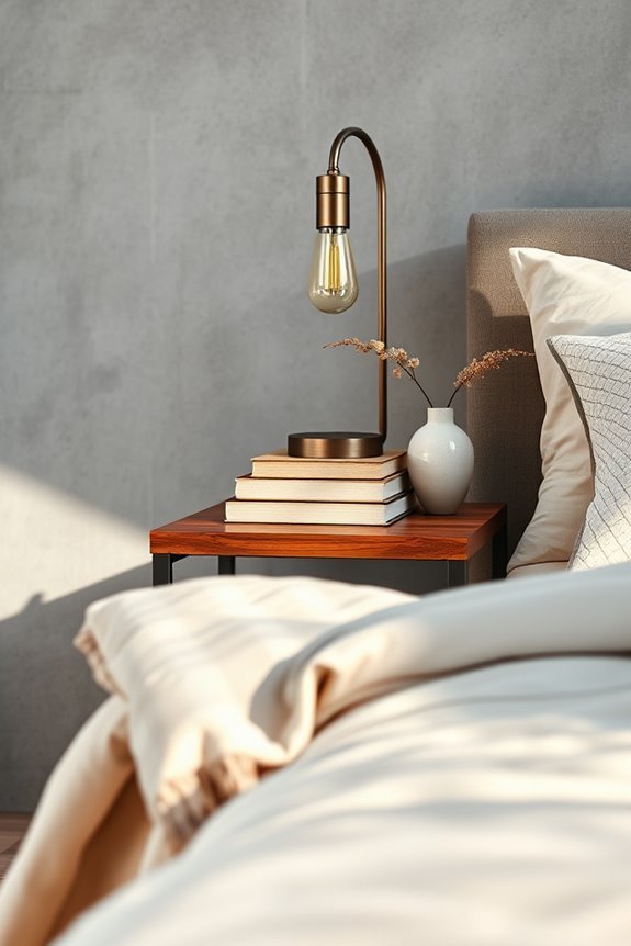industrial chic bedside design