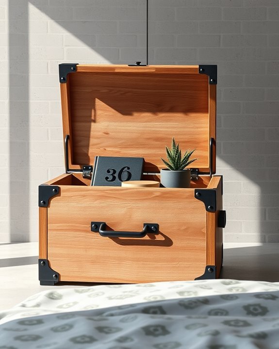 industrial chic bedside storage