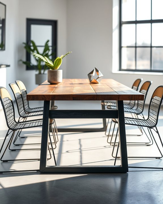 industrial chic metal table