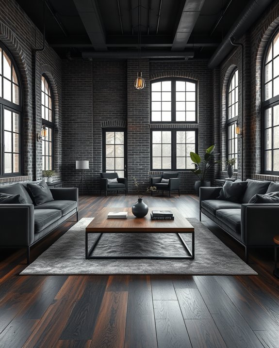 industrial dark bathroom fusion