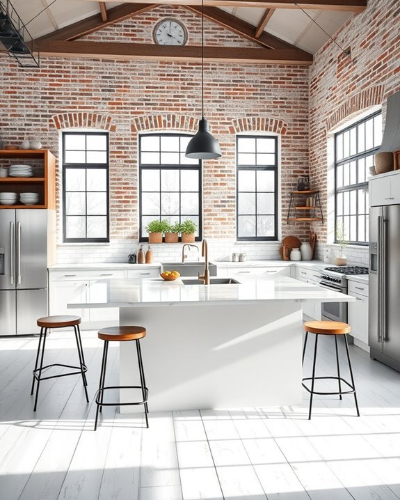 industrial elegance with whites